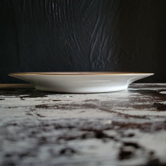 Antique Haviland Limoges "S" Monogrammed White and Gold Salad Plate - Picture 5 of 5